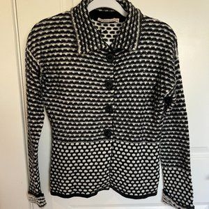 NWT | Chiaramente Italian Black and White Cardigan | Size S
